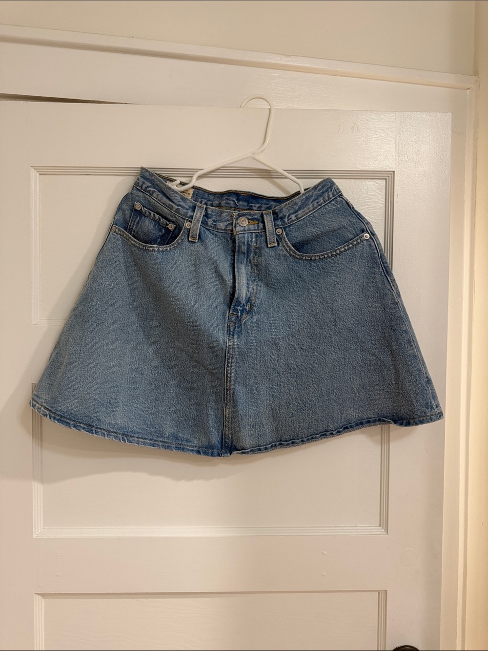 Levi's Light Blue Denim Skater Skirt